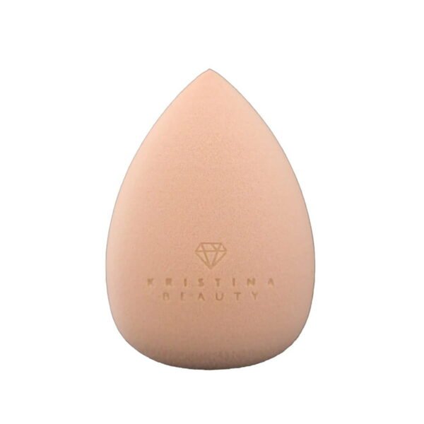 Kristina Beauty makiažo kempinėlė Peach – persikinės spalvos – su logotipu