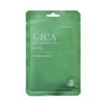 SKIN627 raminamoji lakštinė veido kaukė su cica ir žaliąja arbata, 22ml