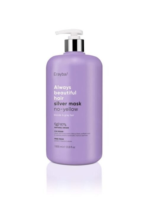 Erayba Abh/ Pilkinanti plaukų kaukė „silver no-yellow mask” 1000 ml
