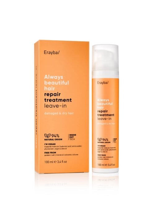 Erayba Abh/ Atstatomoji, nenuplaunama plaukų priemonė su peptidais „Repair treatment leave-in“ 100 ml