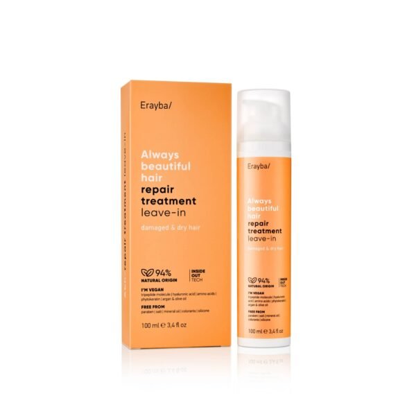 Erayba Abh/ Atstatomoji, nenuplaunama plaukų priemonė su peptidais „Repair treatment leave-in“ 100 ml