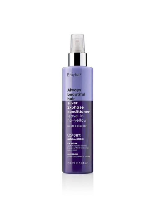 Erayba Abh/ Dvifazis nenuskalaujamas kondicionierius šviesiems plaukams „silver 2-phase conditioner leave-in no-yellow“ 200 ml